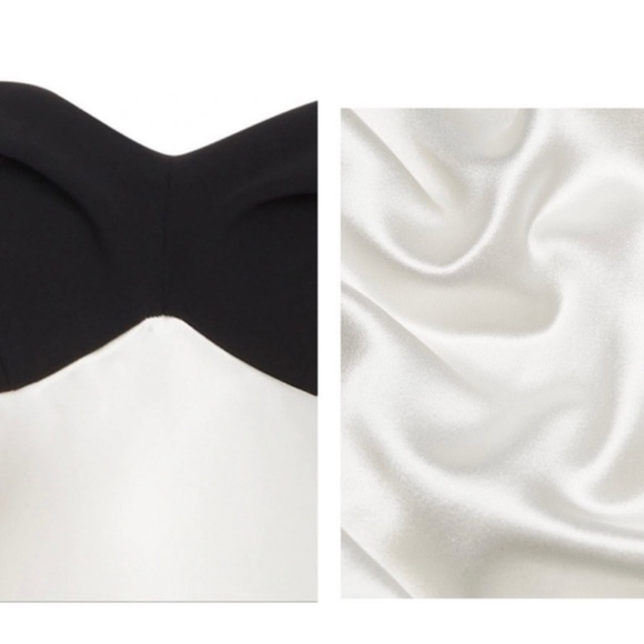 Brandon Maxwell Off-The-Shoulder Silk Draped Black Bow Accent Maxi Dress Gown - Picture 14 of 15